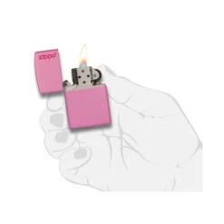 Zippo 238ZL Pink Matte With Zippo Logo - Refillable Windproof Lighter -Outdoor Equipment Store zippo 238zl 4